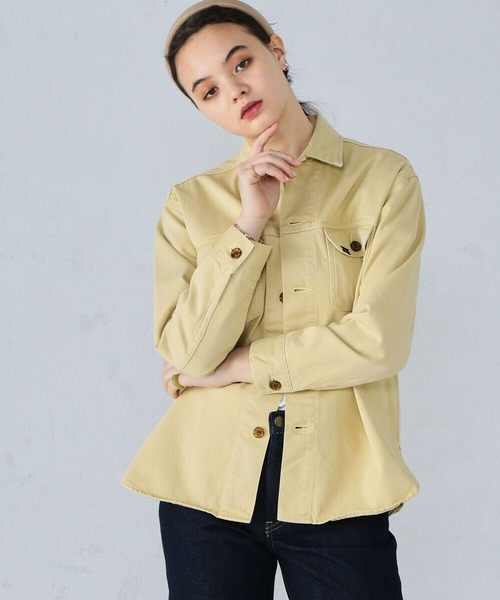 Lee（リー）の「【セットアップ対応】シャツジャケット（シャツ/ブラウス・レディース・ピンク/イエロー/ワンウォッシュ・SMALL/MEDIUM）」の7枚目の写真