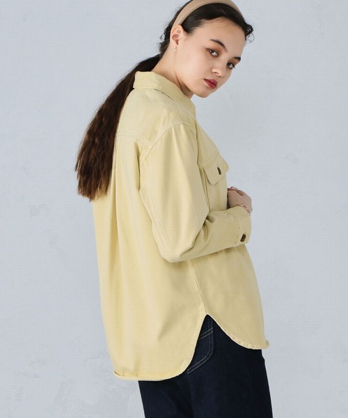 Lee（リー）の「【セットアップ対応】シャツジャケット（シャツ/ブラウス・レディース・ピンク/イエロー/ワンウォッシュ・SMALL/MEDIUM）」の18枚目の写真