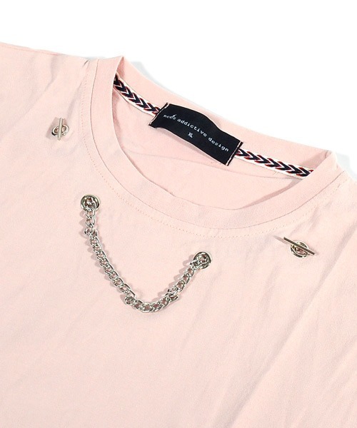 neos(ネオス)の「【neos -addictive design-】ルーズシルエット チェーンデザイン ロングスリーブ Tシャツ(Tシャツ/カットソー・メンズ・ホワイト/ブラック/ピンク/ブルー・MEDIUM/LARGE/X-LARGE)」の20枚目の写真