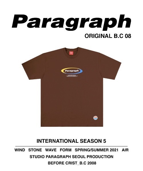 Paragraph(パラグラフ)の「『paragraph/パラグラフ』PARAGRAPH CIRCLE LOGO TEE 韓国ブランド パラグラフ サークル ロゴ Tシャツ 半袖カットソー(Tシャツ/カットソー・メンズ・ブラウン/ライトパープル/ブラック/ライトグレー・FREE)」の5枚目の写真