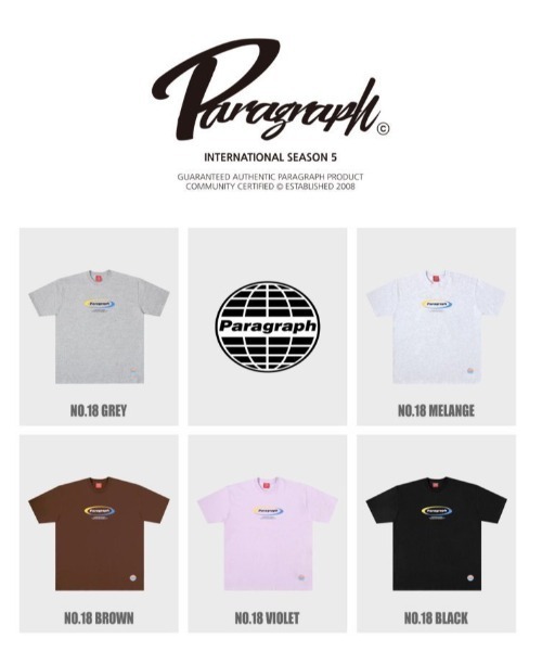 Paragraph(パラグラフ)の「『paragraph/パラグラフ』PARAGRAPH CIRCLE LOGO TEE 韓国ブランド パラグラフ サークル ロゴ Tシャツ 半袖カットソー(Tシャツ/カットソー・メンズ・ブラウン/ライトパープル/ブラック/ライトグレー・FREE)」の6枚目の写真