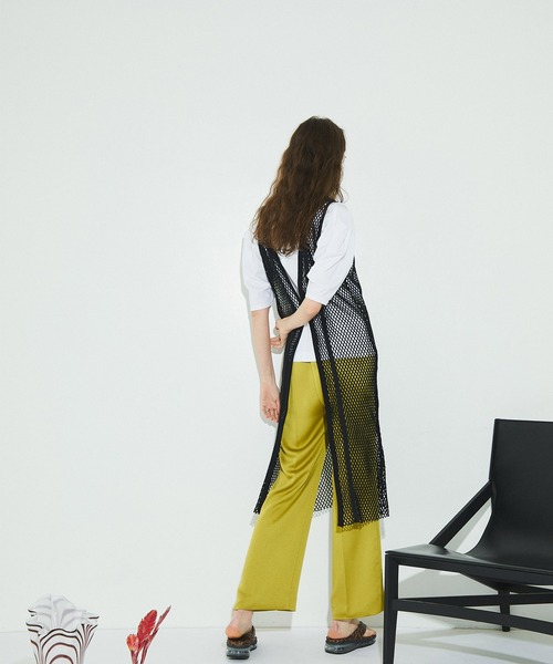 極美品♪ パブリックトウキョウ チャイナカット パイピング ロングワンピース 極美品 パブリックトウキョウ チャイナカット パイピング ロング