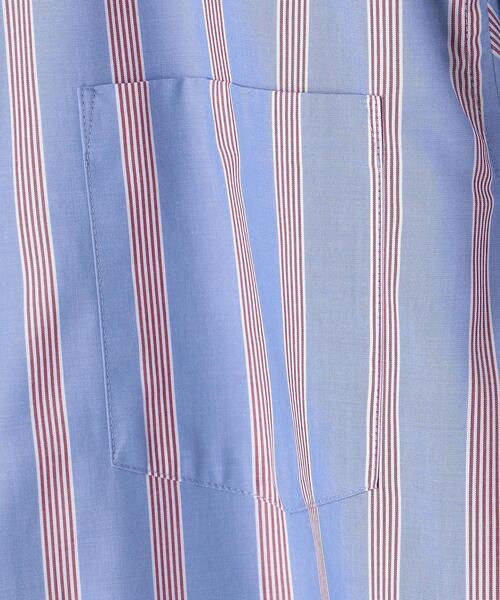green label relaxing（グリーンレーベルリラクシング）の「OLT CM キュプラエステル ストライプ ジャストルーズ 半袖 シャツ（シャツ/ブラウス・メンズ・ホワイト/ネイビー/ライトブルー・MEDIUM/LARGE/SMALL）」の16枚目の写真