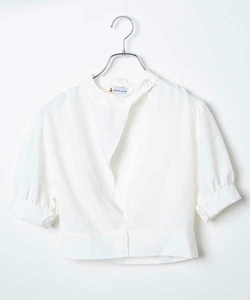 WEGO（ウィゴー）の「WEGO/フロントオープンデザインブラウス（シャツ/ブラウス・レディース・ブラック/ホワイト・FREE）」の14枚目の写真