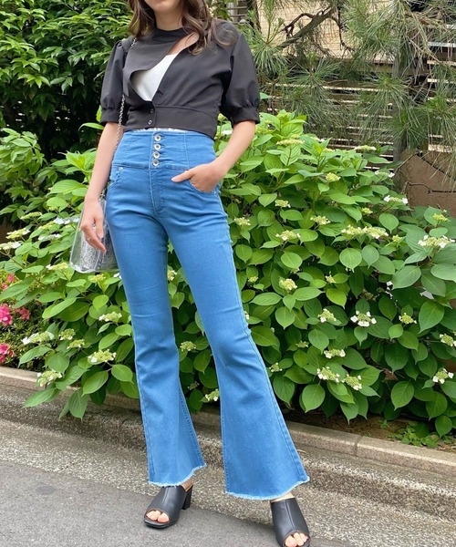 WEGO（ウィゴー）の「WEGO/フロントオープンデザインブラウス（シャツ/ブラウス・レディース・ブラック/ホワイト・FREE）」の19枚目の写真