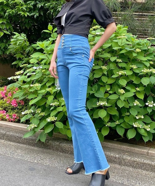 WEGO（ウィゴー）の「WEGO/フロントオープンデザインブラウス（シャツ/ブラウス・レディース・ブラック/ホワイト・FREE）」の18枚目の写真