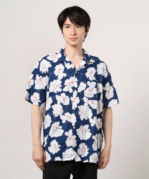 GAP（ギャップ）の「ボタンフロント  プリントシャツ（シャツ/ブラウス・メンズ・ネイビー/ブラック・S/M/XL/XS/L）」の3枚目の写真