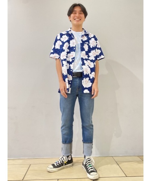 GAP（ギャップ）の「ボタンフロント  プリントシャツ（シャツ/ブラウス・メンズ・ネイビー/ブラック・S/M/XL/XS/L）」の9枚目の写真