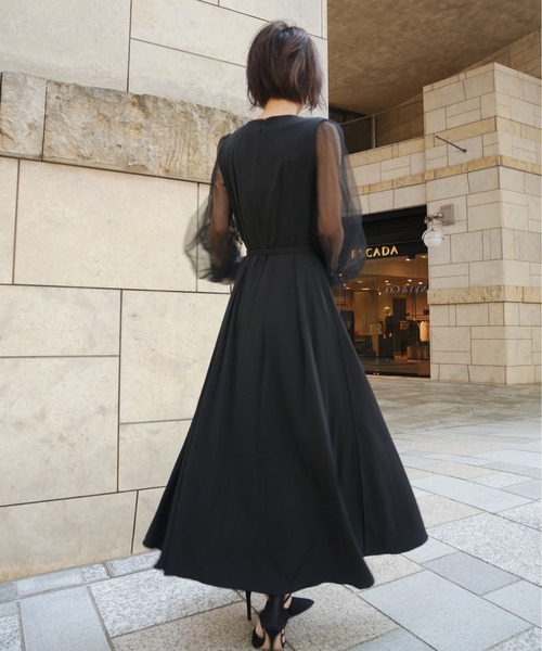 My shawty（ﾏｲｼｬｳﾃｨｰ）の「vivienne sheer sleeve dress（ドレス