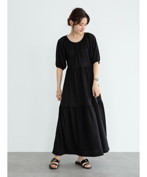 Green　Parks（グリーンパークス）の「・novem 9 ティアードワンピース＊（ワンピース・レディース・チャコールグレー/ブラック/ブラウン/グリーン・FREE）」の21枚目の写真