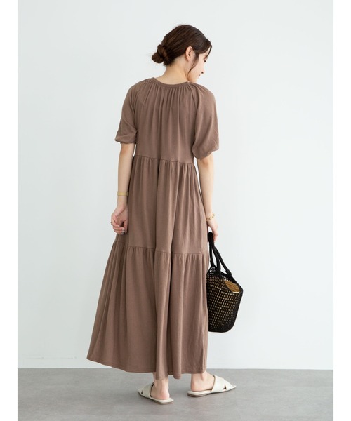 Green　Parks（グリーンパークス）の「・novem 9 ティアードワンピース＊（ワンピース・レディース・チャコールグレー/ブラック/ブラウン/グリーン・FREE）」の22枚目の写真