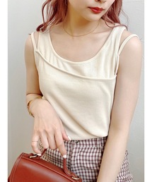 リブタンクトップ