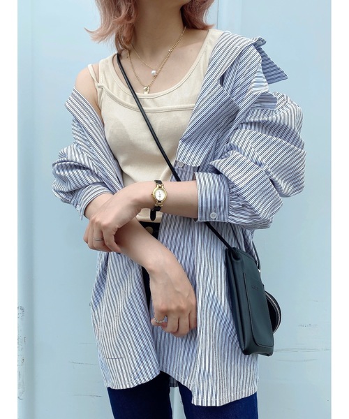 jumelle（ジュメロ）の「リブタンクトップ（タンクトップ・レディース・ベージュ/モカ・FREE）」の11枚目の写真