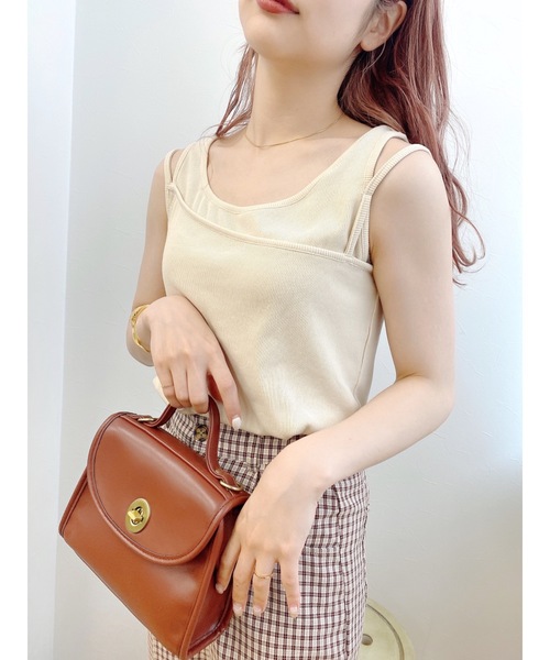 jumelle（ジュメロ）の「リブタンクトップ（タンクトップ・レディース・ベージュ/モカ・FREE）」の19枚目の写真