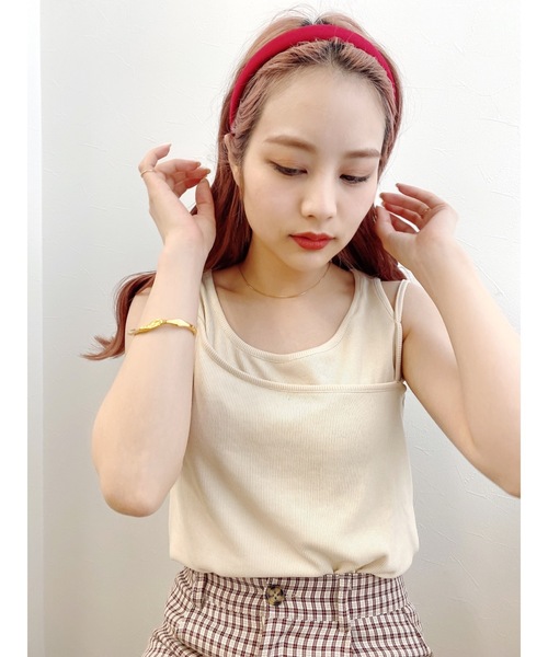 jumelle（ジュメロ）の「リブタンクトップ（タンクトップ・レディース・ベージュ/モカ・FREE）」の21枚目の写真