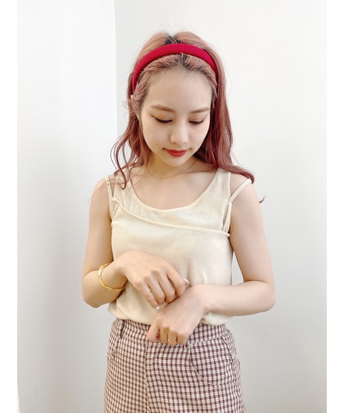 jumelle（ジュメロ）の「リブタンクトップ（タンクトップ・レディース・ベージュ/モカ・FREE）」の22枚目の写真