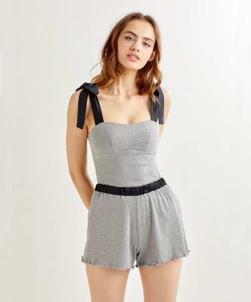 Chut！ INTIMATES（シュットインティメイツ）の「【ベイカー恵利沙コラボ】フレアパンツ (C347)（ルームウェア/パジャマ・レディース・ライトグレー/ブラック・M/L）」の15枚目の写真