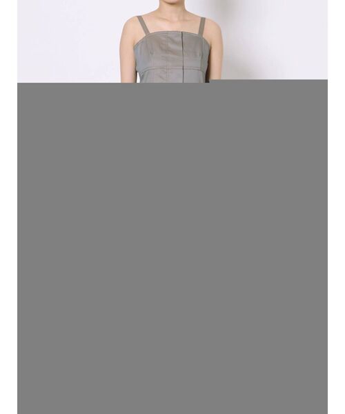 MERCURYDUO（マーキュリーデュオ）の「シャンブレーフレアジャンスカ（ワンピース・レディース・ベージュ/カーキ・SMALL/MEDIUM）」の4枚目の写真