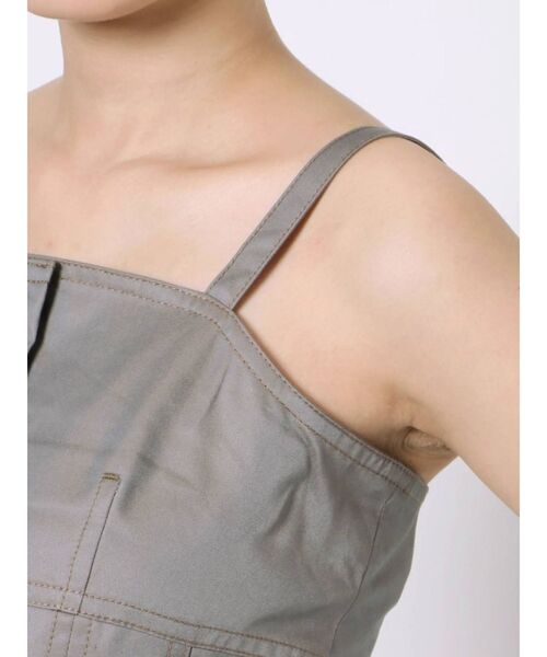 MERCURYDUO（マーキュリーデュオ）の「シャンブレーフレアジャンスカ（ワンピース・レディース・ベージュ/カーキ・SMALL/MEDIUM）」の7枚目の写真