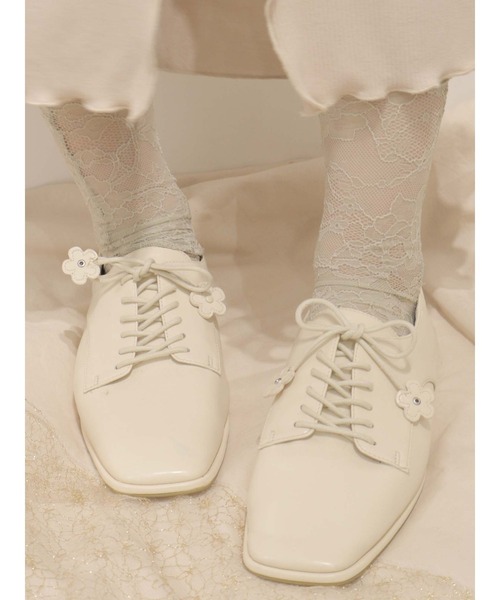 merry jenny（メリージェニー）の「flower lace upダンスシューズ（その他シューズ・レディース・ブラック/アイボリー・MEDIUM/LARGE）」の20枚目の写真