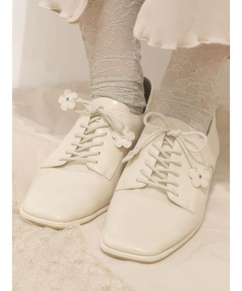 merry jenny（メリージェニー）の「flower lace upダンスシューズ（その他シューズ・レディース・ブラック/アイボリー・MEDIUM/LARGE）」の21枚目の写真