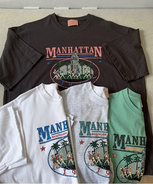 merongshop(メロンショップ)の「MERONGSHOP マンハッタンボックスピットシャツ(Tシャツ/カットソー・レディース・ダークグレー/霜降りグレー・FREE)」の1枚目の写真