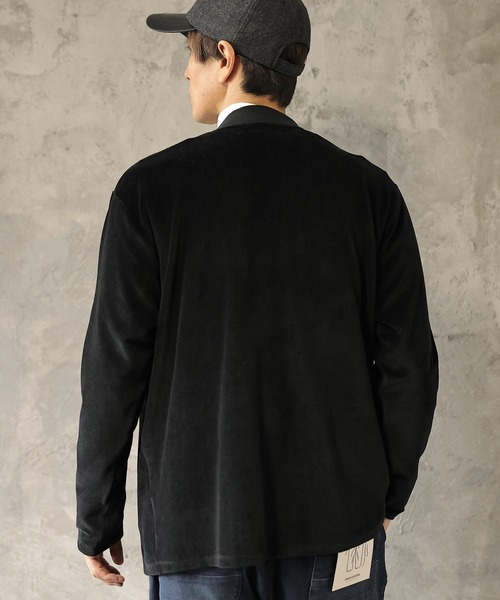 UNION STATION（ユニオンステーション）の「リップルベロアカットソー（カーディガン/ボレロ・メンズ・ブラック/グレー・LL/M/L）」の17枚目の写真