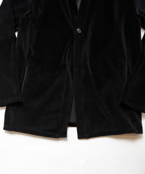 UNION STATION（ユニオンステーション）の「リップルベロアカットソー（カーディガン/ボレロ・メンズ・ブラック/グレー・LL/M/L）」の6枚目の写真