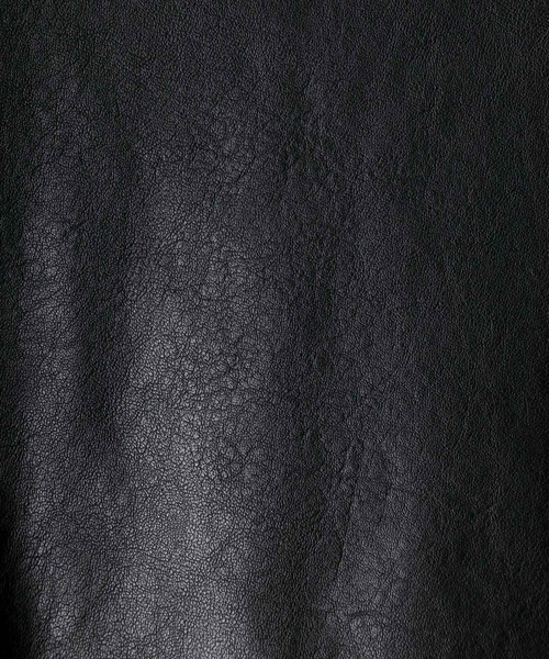 SITRY（シトリー）の「synthetic leather Big jacket/フェイクレザー ビッグジャケット（ブルゾン・メンズ・ブラック・M/L）」の2枚目の写真