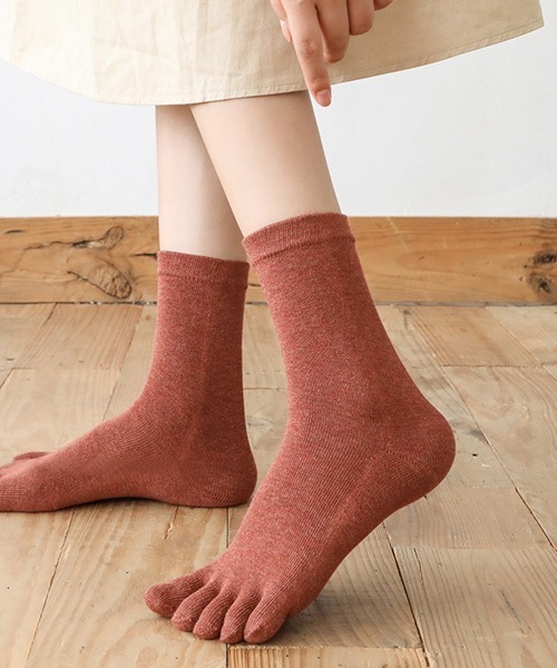 セール F D 5本指レトロカラーソックス ソックス 靴下 Fun Daily ファンアンドデイリー のファッション通販 Zozotown