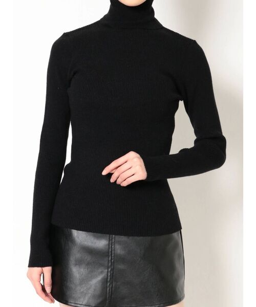 GYDA（ジェイダ）の「リブタートルニットTOPS（ニット/セーター・レディース・ブラック/ベージュ/オフホワイト・FREE）」の15枚目の写真