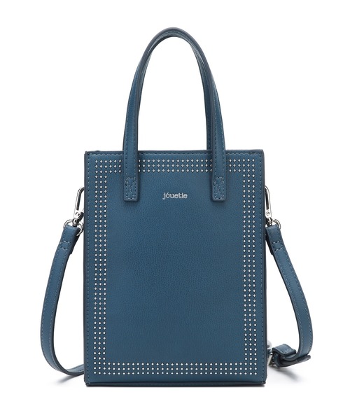 jouetie（ジュエティ）の「【jouetie/ジュエティ】　マイクロスタッズ　ミニトートバッグ（ショルダーバッグ・レディース・ブラック/ダークグリーン/ネイビー/ブラウン/オリーブ/ピンク/シルバー/ゴールド/アイボリー/ラベンダー/ベージュ系その他/キャメル/ワイン・FREE）」の8枚目の写真