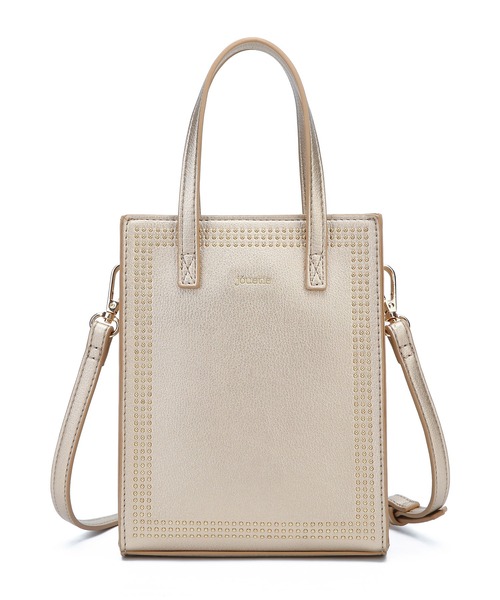 jouetie（ジュエティ）の「【jouetie/ジュエティ】　マイクロスタッズ　ミニトートバッグ（ショルダーバッグ・レディース・ブラック/ダークグリーン/ネイビー/ブラウン/オリーブ/ピンク/シルバー/ゴールド/アイボリー/ラベンダー/ベージュ系その他/キャメル/ワイン・FREE）」の13枚目の写真