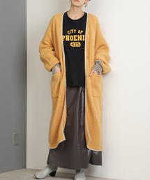 (CREOLME)バイカラーニットガウン