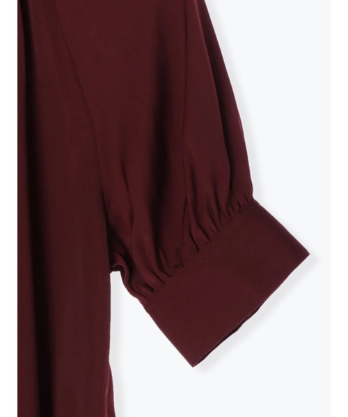 Te chichi(テチチ)の「サテンスタンドカラーブラウス(シャツ/ブラウス・レディース・チャコール/ボルドー/モカ・フリ-)」の10枚目の写真