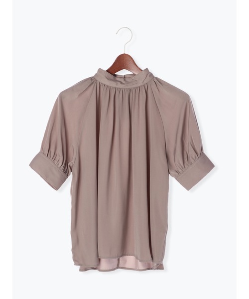 Te chichi(テチチ)の「サテンスタンドカラーブラウス(シャツ/ブラウス・レディース・チャコール/ボルドー/モカ・フリ-)」の22枚目の写真