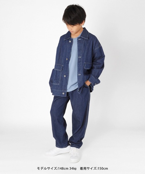 GLAZOS（グラソス）の「[ワイドテーパード]ペインターパンツ 【セットアップ対応】（その他パンツ・キッズ・ブラック/オフホワイト/ブルー・130cm/140cm/150cm/160cm/170cm）」の6枚目の写真