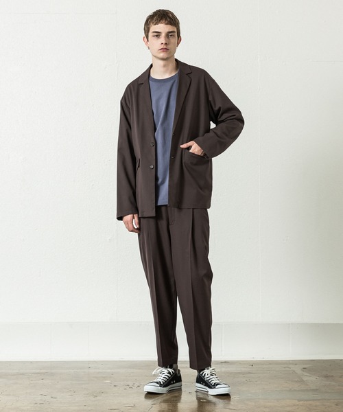 SLICK（スリック）の「T/Rストレッチツイルボックステーラードジャケット（テーラードジャケット・メンズ・ブラック/ブラウン・1/2）」の8枚目の写真