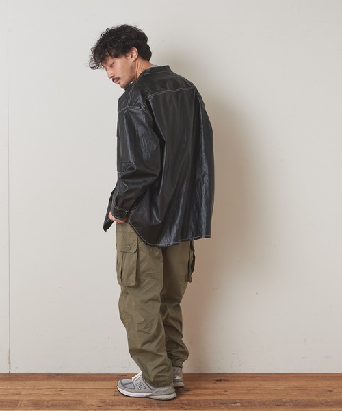 CIAOPANIC TYPY（チャオパニックティピー）の「フェイクレザー CPOシャツジャケット（シャツ/ブラウス・メンズ・ブラック・M/L）」の7枚目の写真