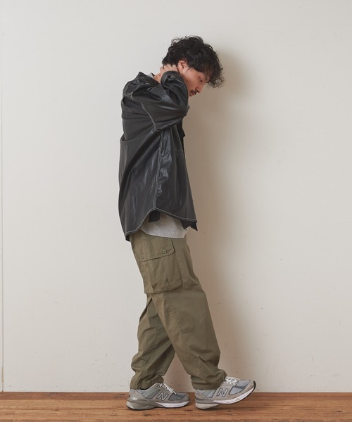 CIAOPANIC TYPY（チャオパニックティピー）の「フェイクレザー CPOシャツジャケット（シャツ/ブラウス・メンズ・ブラック・M/L）」の6枚目の写真