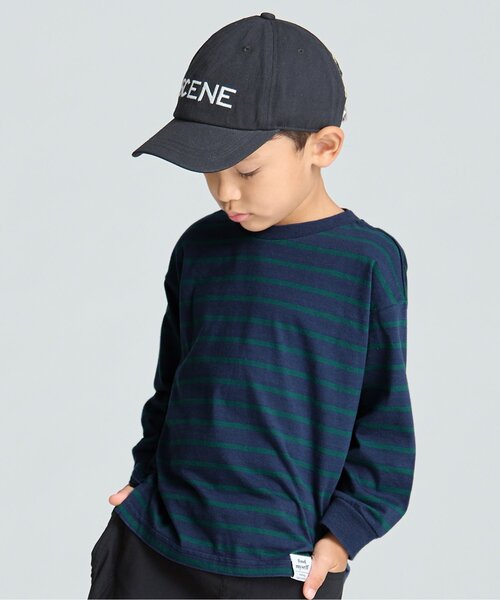 BREEZE（ブリーズ）の「ボーダーTシャツ（Tシャツ/カットソー・キッズ・レインボー/ベージュ/ネイビー/ブラック・110/130/140/150/100/120/90/80）」の3枚目の写真