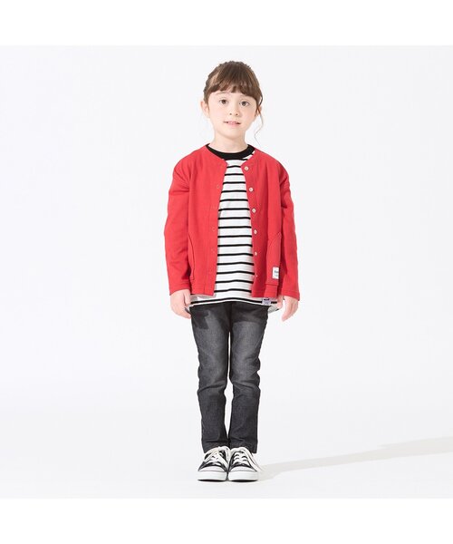 BREEZE（ブリーズ）の「ボーダーTシャツ（Tシャツ/カットソー・キッズ・レインボー/ベージュ/ネイビー/ブラック・110/130/140/150/100/120/90/80）」の8枚目の写真