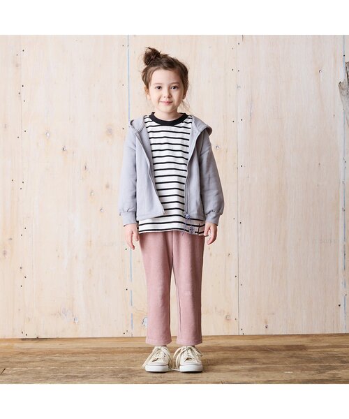 BREEZE（ブリーズ）の「ボーダーTシャツ（Tシャツ/カットソー・キッズ・レインボー/ベージュ/ネイビー/ブラック・110/130/140/150/100/120/90/80）」の10枚目の写真