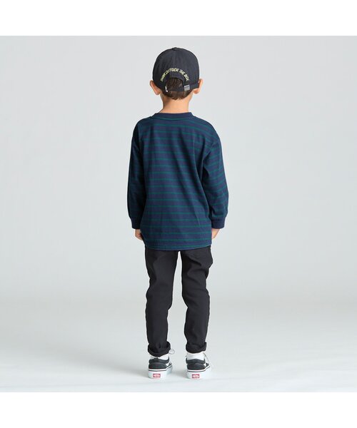 BREEZE（ブリーズ）の「ボーダーTシャツ（Tシャツ/カットソー・キッズ・レインボー/ベージュ/ネイビー/ブラック・110/130/140/150/100/120/90/80）」の12枚目の写真