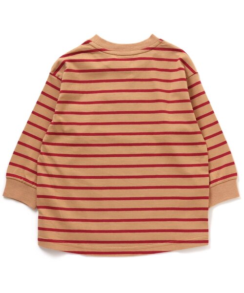 BREEZE（ブリーズ）の「ボーダーTシャツ（Tシャツ/カットソー・キッズ・レインボー/ベージュ/ネイビー/ブラック・110/130/140/150/100/120/90/80）」の18枚目の写真