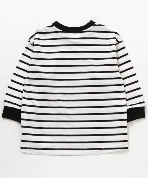 BREEZE（ブリーズ）の「ボーダーTシャツ（Tシャツ/カットソー・キッズ・レインボー/ベージュ/ネイビー/ブラック・110/130/140/150/100/120/90/80）」の17枚目の写真