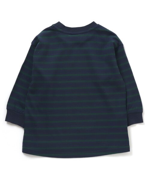 BREEZE（ブリーズ）の「ボーダーTシャツ（Tシャツ/カットソー・キッズ・レインボー/ベージュ/ネイビー/ブラック・110/130/140/150/100/120/90/80）」の16枚目の写真