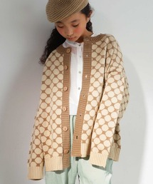 antiqua（アンティカ）の「配色ドットニットカーデ（カーディガン/ボレロ・キッズ）」