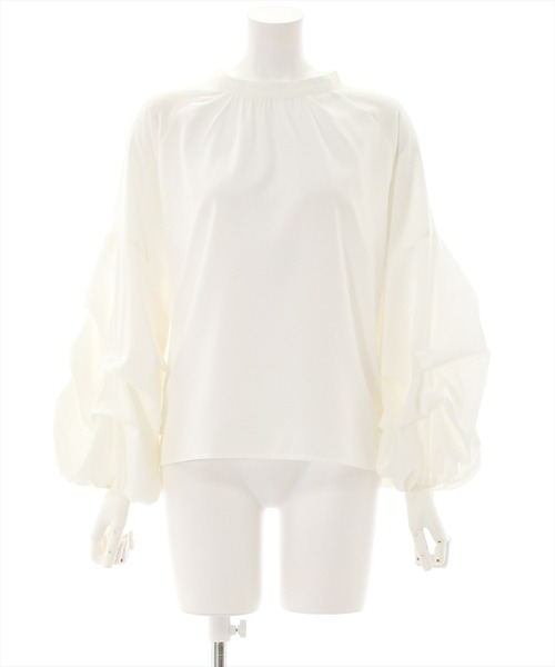 clear（クリア）の「バンドカラーボリュームスリーブブラウス（シャツ