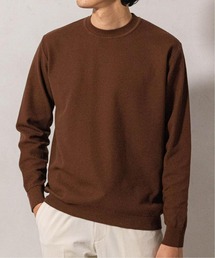 《ウォッシャブル》コットンアクリル クルーネックニット